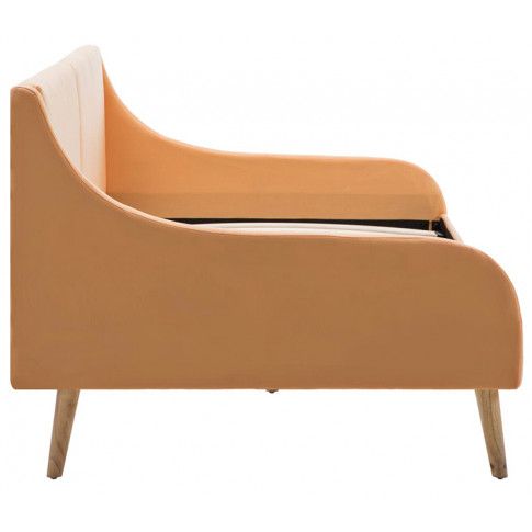 Szczegółowe zdjęcie nr 4 produktu Pomarańczowa sofa z materacem - Fremen