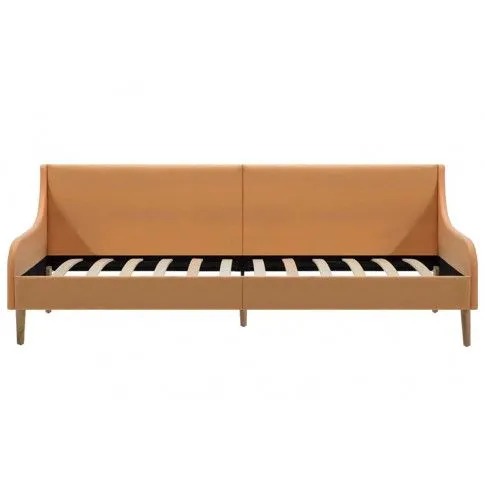 Szczegółowe zdjęcie nr 6 produktu Pomarańczowa sofa z materacem - Wollio