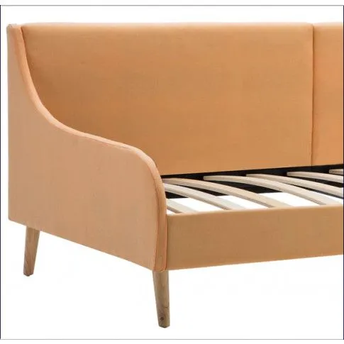 Zdjęcie pomarańczowa sofa z materacem z pianką memory Wollio | Edinos.pl