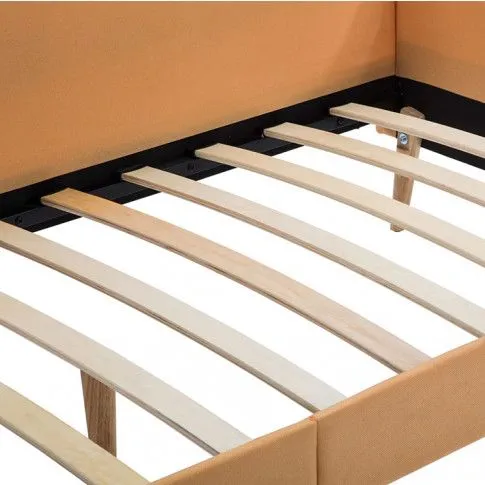 Szczegółowe zdjęcie nr 9 produktu Pomarańczowa sofa z materacem - Wollio