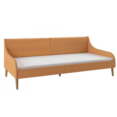 Zdjęcie produktu Pomarańczowa sofa z materacem - Fremen.