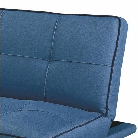 Szczegółowe zdjęcie nr 4 produktu Pikowana sofa rozkładana Klara - niebieska