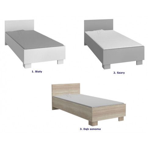 Szczegółowe zdjęcie nr 5 produktu Pojedyncze łóżko jednoosobowe bez pojemnika Florentino 15X - białe
