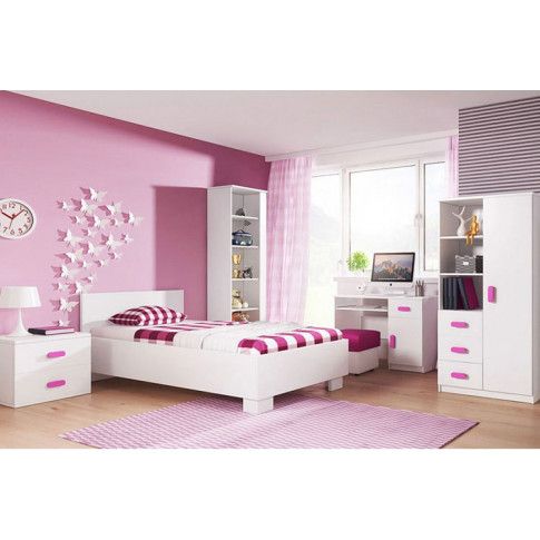 Fotografia Pojedyncze łóżko jednoosobowe bez pojemnika Florentino 15X - białe z kategorii Sypialnia