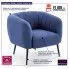 Fotografia Fotel klubowy muszelka Hansi - niebieski z kategorii Fotele wypoczynkowe