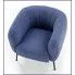 Szczegółowe zdjęcie nr 4 produktu Fotel klubowy muszelka Lotta - niebieski