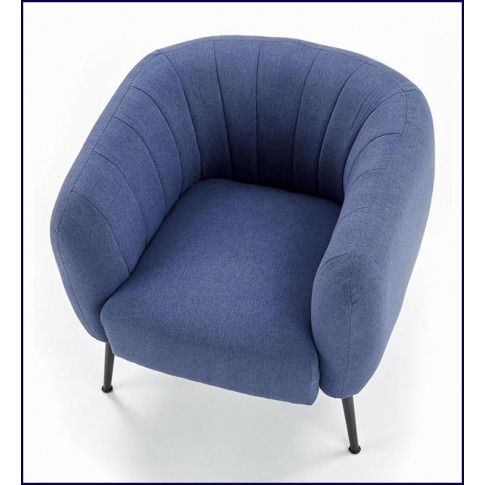 Szczegółowe zdjęcie nr 4 produktu Fotel klubowy muszelka Lotta - niebieski