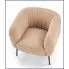 Fotografia Fotel klubowy muszelka Hansi - beżowy z kategorii Fotele wypoczynkowe