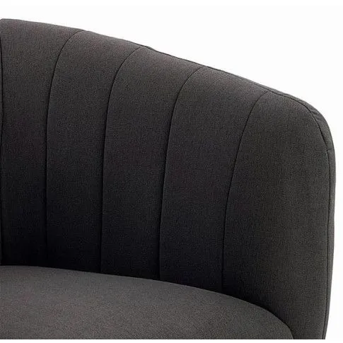 Szczegółowe zdjęcie nr 5 produktu Fotel klubowy muszelka Hansi - popielaty