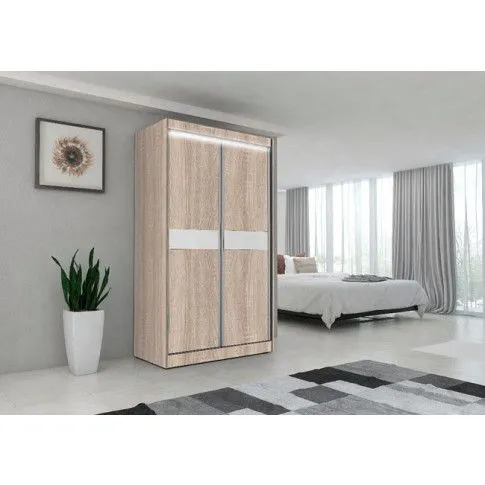 Szczegółowe zdjęcie nr 5 produktu Szafa przesuwna Bexi - dąb sonoma lacobel