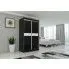 Szczegółowe zdjęcie nr 4 produktu Szafa przesuwna Bexi - czarna lacobel