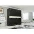 Szczegółowe zdjęcie nr 5 produktu Szafa przesuwna Bexi 4X- czarna lacobel