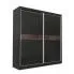 Zdjęcie produktu Szafa przesuwna Bexi 4X- czarna lacobel.
