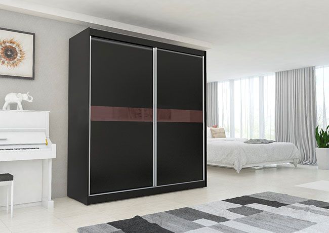 Produkt Szafa przesuwna Bexi 4X- czarna lacobel