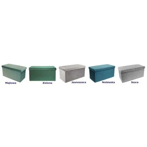 Zdjęcie otwierana pufa Trandor 2X niebieska modna | Edinos.pl