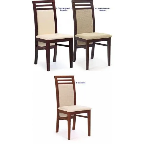 Zdjęcie krzesło drewniane Enzu ciemny orzech | Edinos.pl