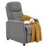 Zdjęcie produktu Popielaty rozkładany fotel wypoczynkowy - Erto.