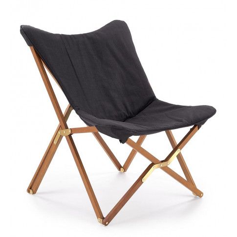 Zdjęcie produktu Wypoczynkowy fotel składany Kasan - ciemny popiel.