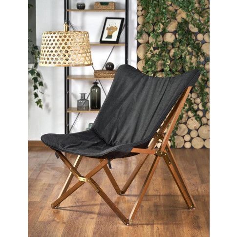 Szczegółowe zdjęcie nr 6 produktu Wypoczynkowy fotel składany Kasan - ciemny popiel