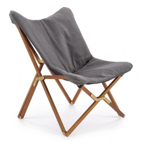 Zdjęcie produktu Wypoczynkowy fotel składany Kasan - jasny popiel.