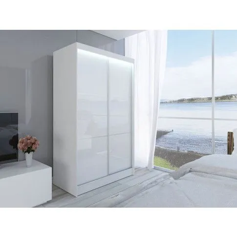 Fotografia Szafa przesuwna Selen 2X - biała lacobel z kategorii Szafy