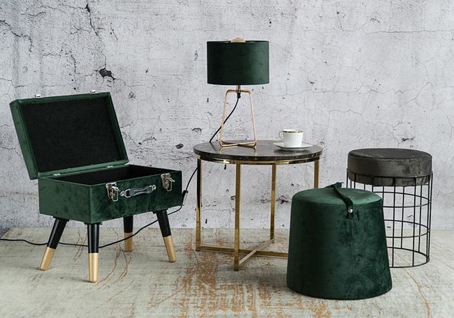 Miękka pufa Akset - z uchwytem