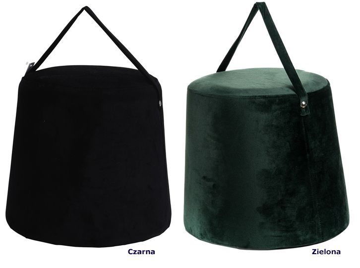 Szykowne pufy Akset - welwetowe