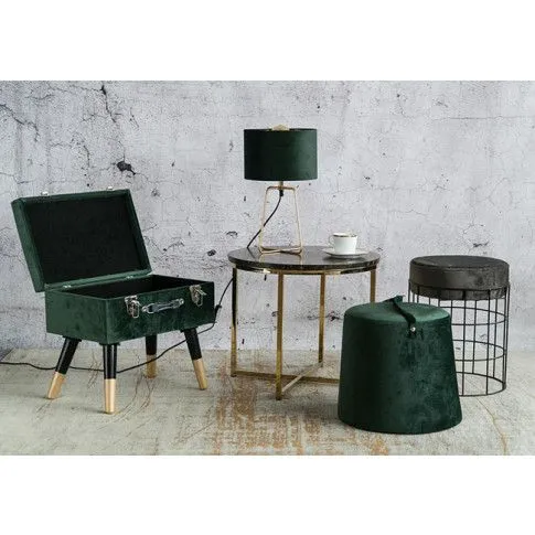 Zdjęcie welwetowa pufa Akset czarna miękka modna | Edinos.pl