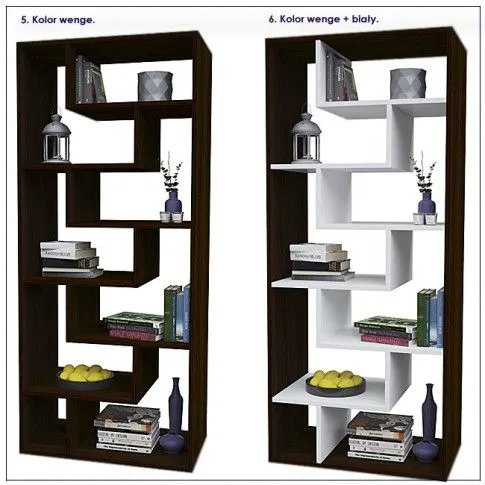 Szczegółowe zdjęcie nr 5 produktu Regał Maleo Apollo - wenge + biały