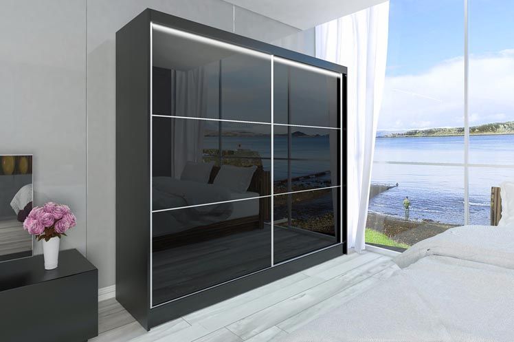 czarna szafa Selen 4X