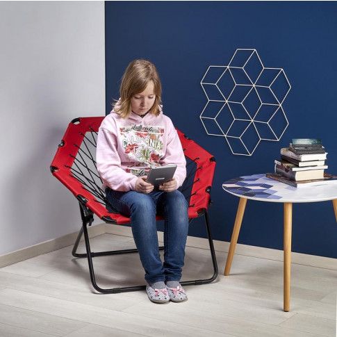 Szczegółowe zdjęcie nr 4 produktu Dziecięcy fotelik składany  Basket- niebieski