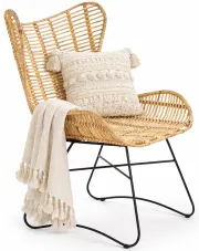 Rattanowy fotel ażurowy uszak Vinetto w sklepie Edinos.pl
