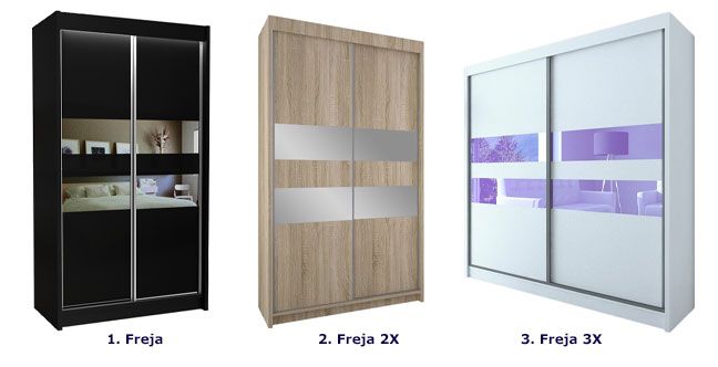 Produkt Szafa przesuwna Freja 3X - wenge lacobel - zdjęcie numer 3