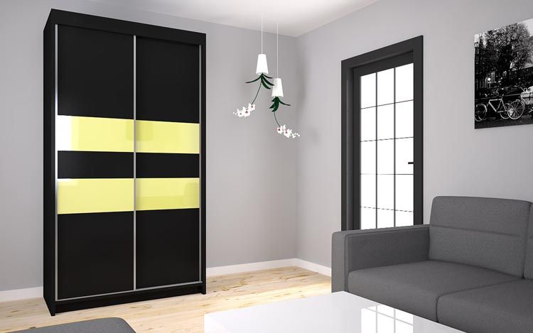 Szafa przesuwna Geran 2X czarna