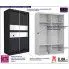 Fotografia Szafa przesuwna Geran 2X - czarny lacobel z kategorii Szafy