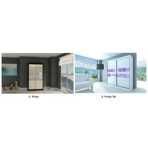 Szczegółowe zdjęcie nr 7 produktu Szafa przesuwna Geran 2X - czarny lacobel