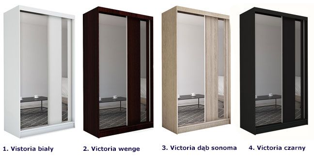 Produkt Szafa przesuwna Victoria 2X - wenge lustro - zdjęcie numer 6