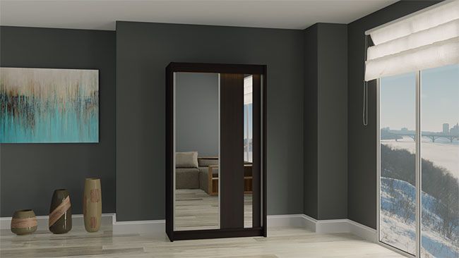 Produkt Szafa przesuwna Valgart 2X - wenge lustro - zdjęcie numer 2