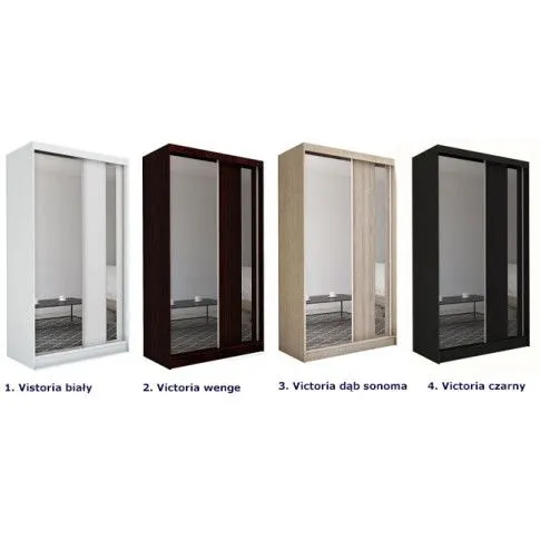 Szczegółowe zdjęcie nr 4 produktu Szafa przesuwna Valgart 4X - dąb sonoma wenge lustro