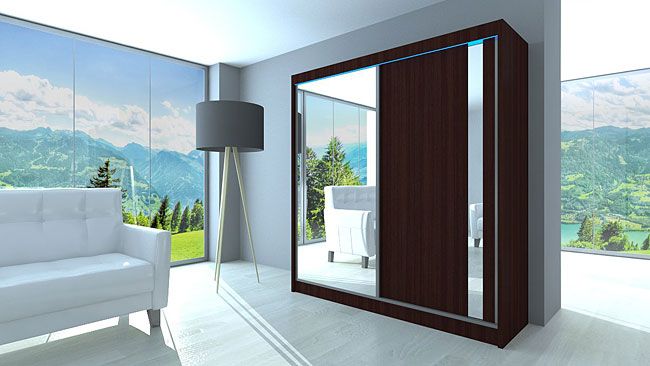 Produkt Szafa przesuwna Valgart 4X - wenge lustro - zdjęcie numer 2