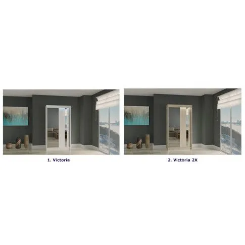 Szczegółowe zdjęcie nr 4 produktu Szafa przesuwna Valgart 4X - wenge lustro