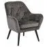 Zdjęcie produktu Welurowy fotel Halu - szary.