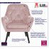 Fotografia Welurowy fotel wypoczynkowy Murio - różowy z kategorii Fotele wypoczynkowe