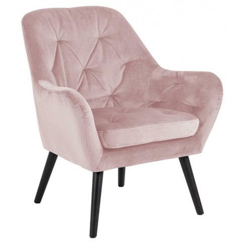 Zdjęcie produktu Welurowy fotel wypoczynkowy Murio - różowy.