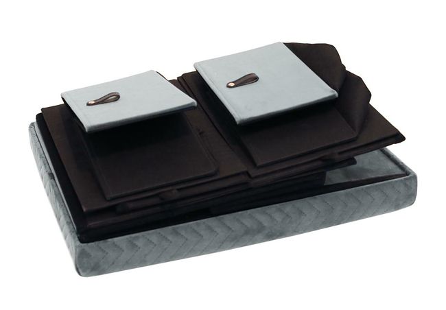 Pikowana pufa Emesso - szara