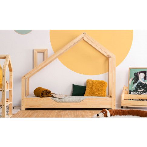 Zdjęcie produktu Drewniane łóżko dziecięce domek Lumo 3X - 23 rozmiary.