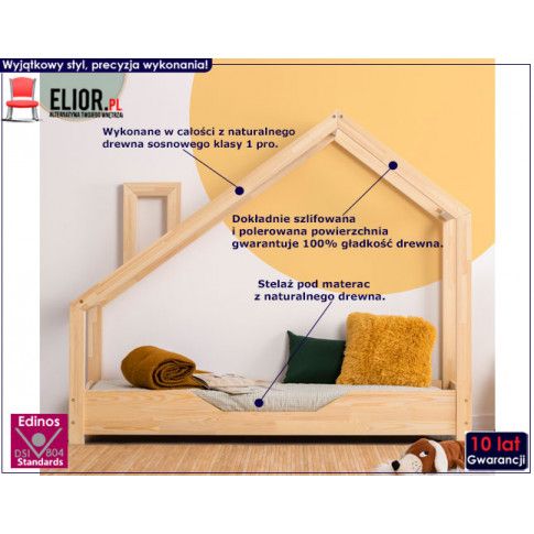 Fotografia Drewniane łóżko dziecięce domek Lumo 3X - 23 rozmiary z kategorii Łóżka i namioty