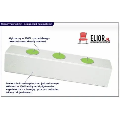 Fotografia Drewniany świecznik skandynawski Hemmi - 11 kolorów z kategorii Wyposażenie