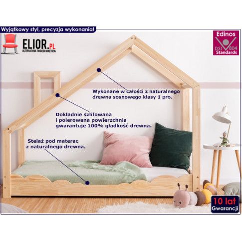 Fotografia Drewniane łóżko dziecięce domek Lumo 5X - 23 rozmiary z kategorii Łóżka i namioty