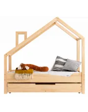 Drewniane łóżeczko dziecięce domek z szufladą Induro 7X w sklepie Edinos.pl